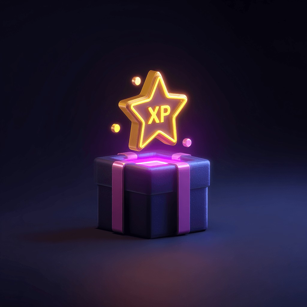 Gift box on podium