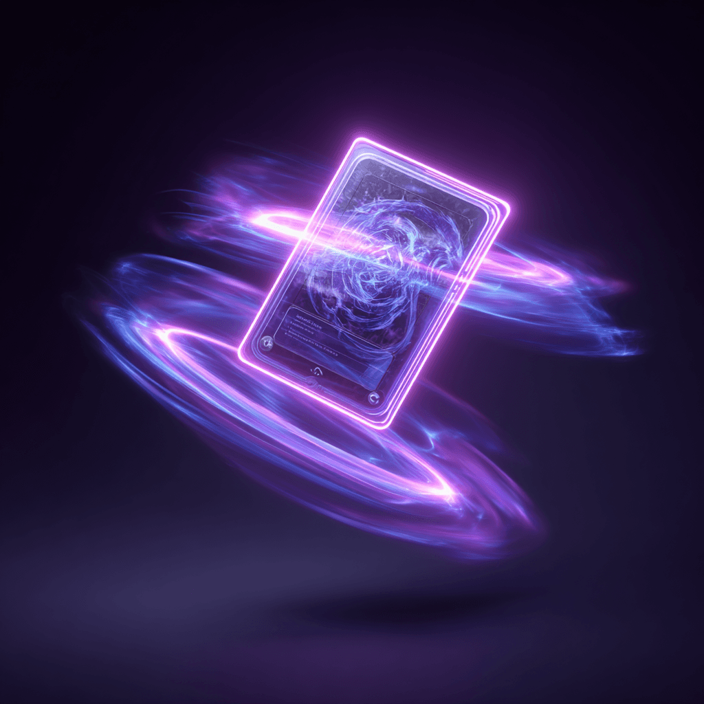 Stylized virtual booster pack opening animation